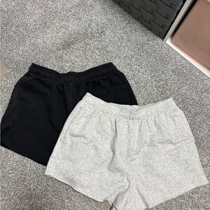 Women's Black and Gray Shorts